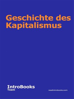 cover image of Geschichte des Kapitalismus